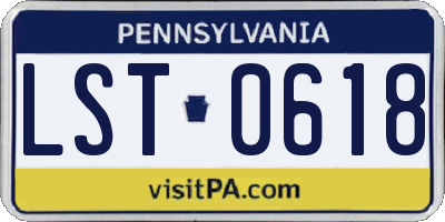 PA license plate LST0618