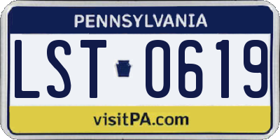 PA license plate LST0619