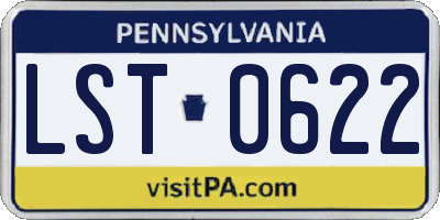 PA license plate LST0622