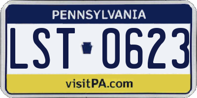 PA license plate LST0623