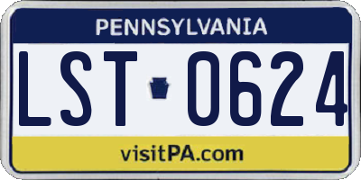 PA license plate LST0624