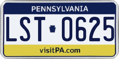 PA license plate LST0625