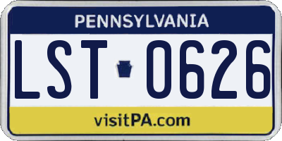 PA license plate LST0626