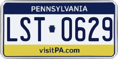 PA license plate LST0629