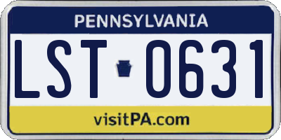 PA license plate LST0631