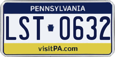 PA license plate LST0632