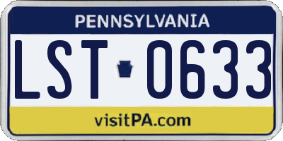 PA license plate LST0633