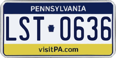 PA license plate LST0636