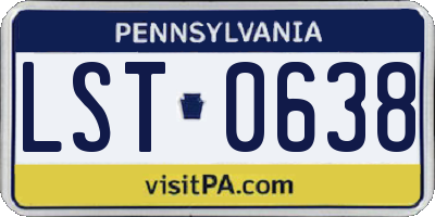 PA license plate LST0638