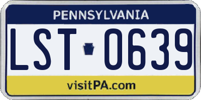 PA license plate LST0639