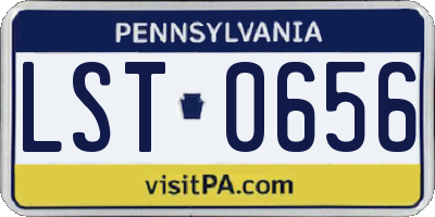 PA license plate LST0656