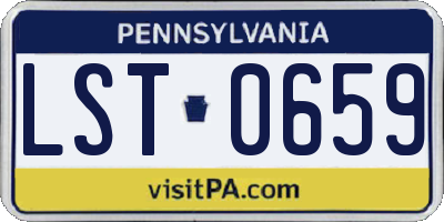 PA license plate LST0659