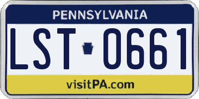PA license plate LST0661