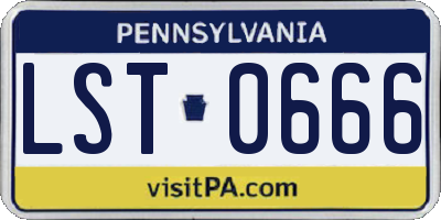 PA license plate LST0666