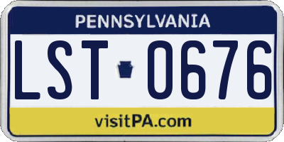 PA license plate LST0676