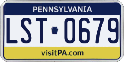 PA license plate LST0679