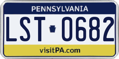 PA license plate LST0682