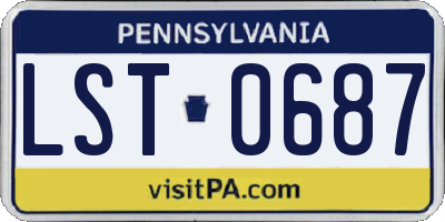 PA license plate LST0687