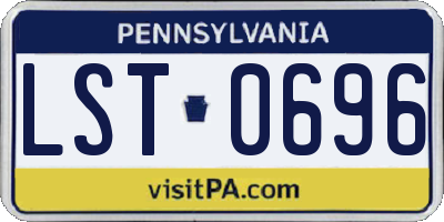 PA license plate LST0696