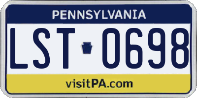 PA license plate LST0698