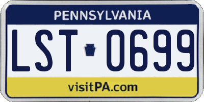 PA license plate LST0699