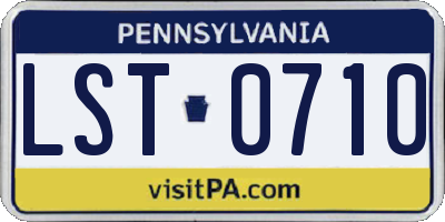 PA license plate LST0710