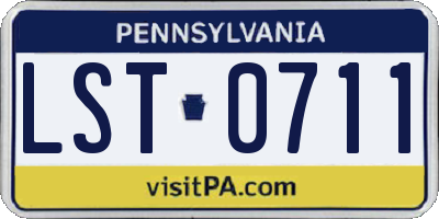PA license plate LST0711