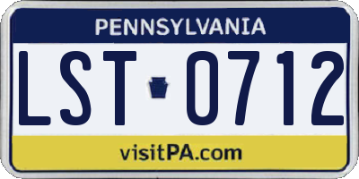 PA license plate LST0712