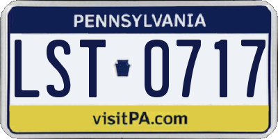 PA license plate LST0717