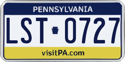 PA license plate LST0727