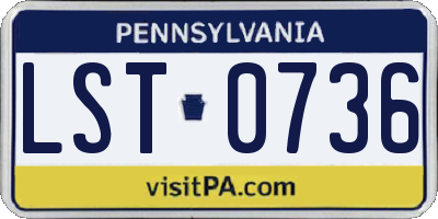 PA license plate LST0736