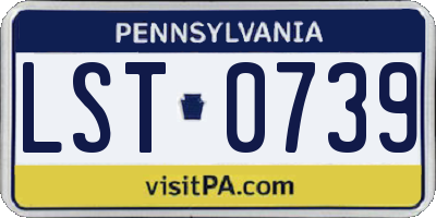 PA license plate LST0739
