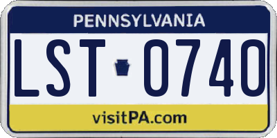 PA license plate LST0740