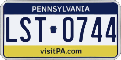 PA license plate LST0744