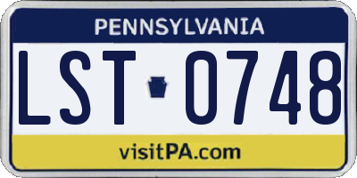 PA license plate LST0748