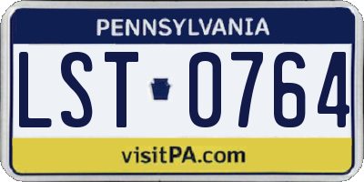 PA license plate LST0764