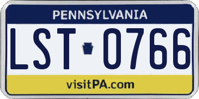PA license plate LST0766