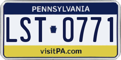 PA license plate LST0771