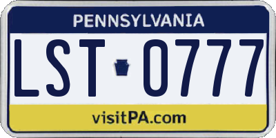 PA license plate LST0777