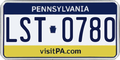 PA license plate LST0780