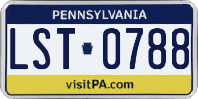 PA license plate LST0788