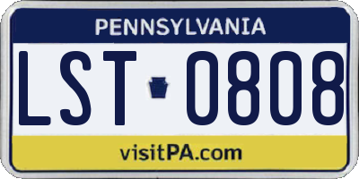 PA license plate LST0808