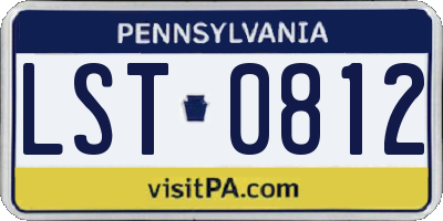 PA license plate LST0812