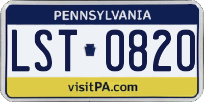 PA license plate LST0820