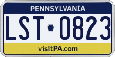 PA license plate LST0823
