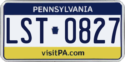 PA license plate LST0827