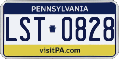 PA license plate LST0828