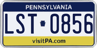 PA license plate LST0856