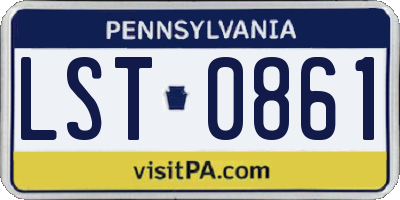 PA license plate LST0861