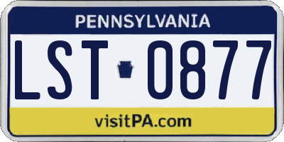 PA license plate LST0877